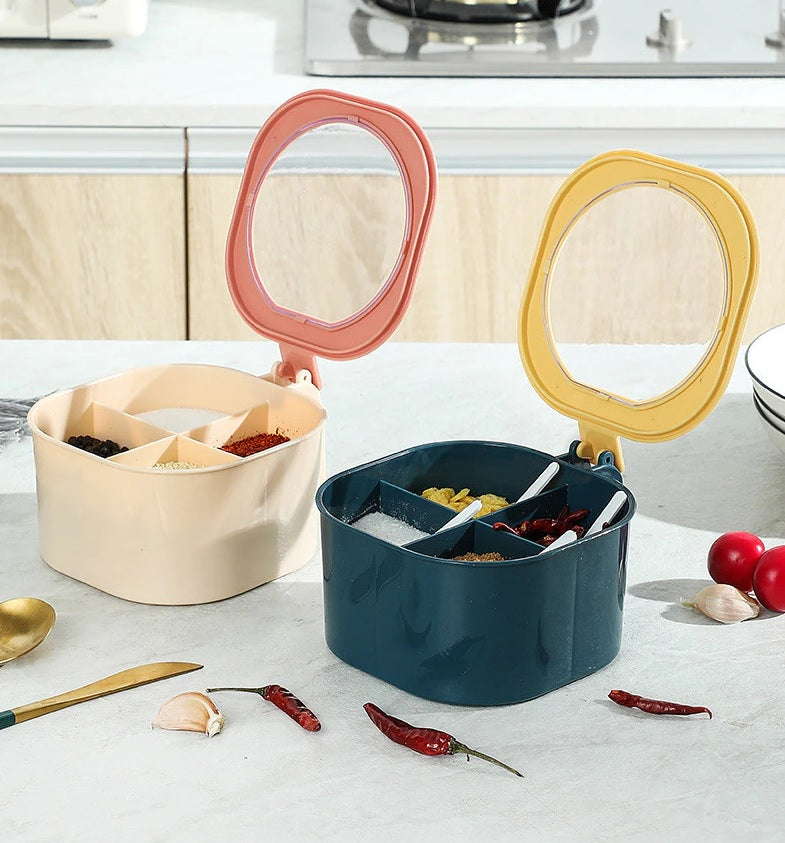 4 In 1 Partition Kitchen Seasoning Box Masala Box